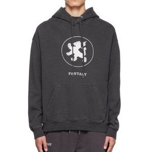 Ksubi Final Sale Men's Biggie Pullover Logo Hoodie Oversized Washed Faded Black